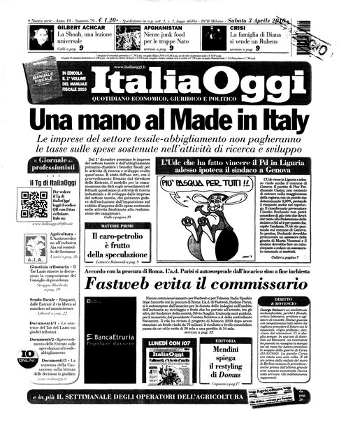 Italia oggi : quotidiano di economia finanza e politica